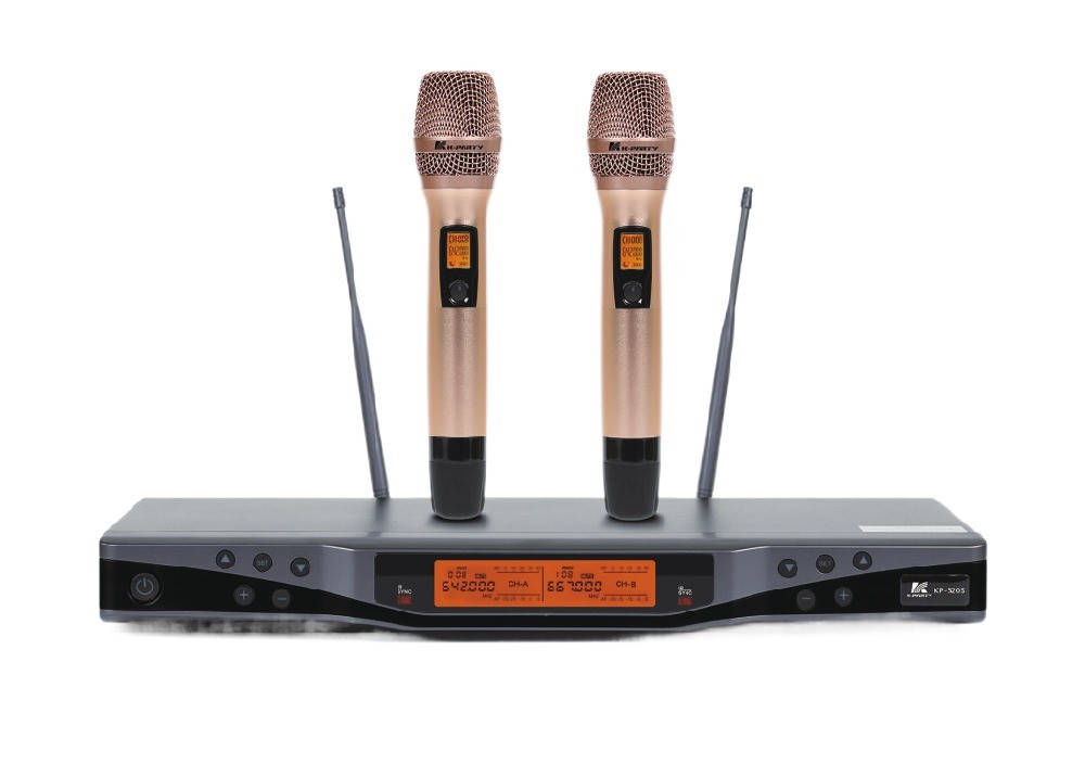 KP-520S الميكروفون اللاسلكي المهني UHF النطاق القناة الفاصل 250KHz